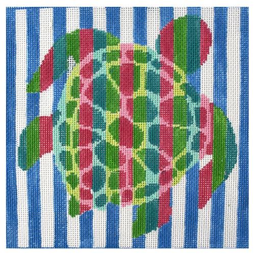 Sea Turtle on Stripes