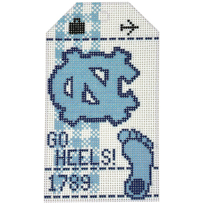 UNC Collegiate Retro Travel Tag