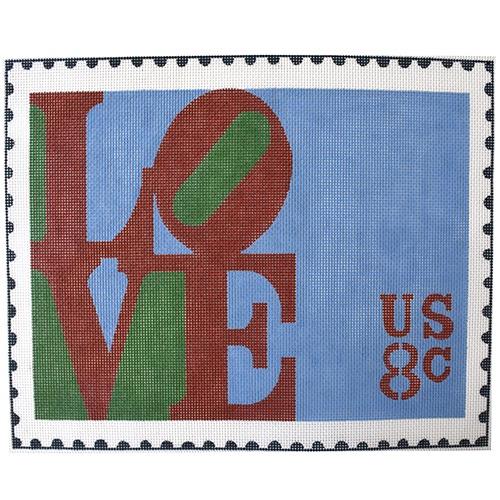 Love Stamp Blue & Green