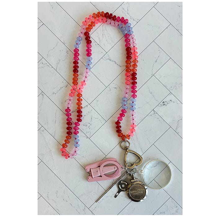 UP UP Chatelaine Gemstones Necklace - Multi Pez Pink