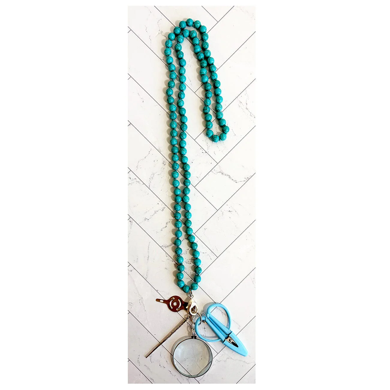UP UP Chatelaine Necklace - Turquoise Bead