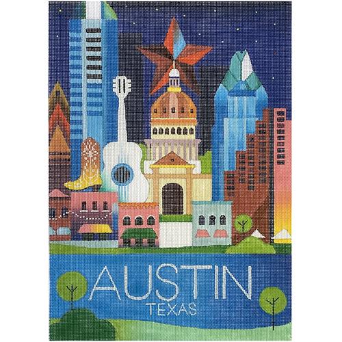 USA Travel Poster - Austin TX