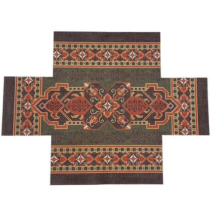 Ushak Brick Cover in Green and Brown