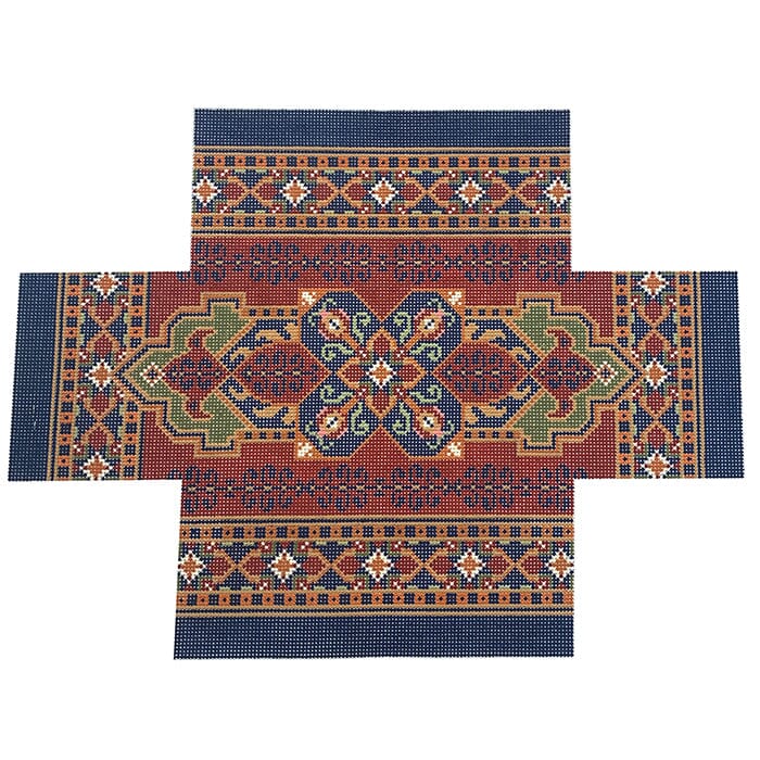 Ushak Brick Cover in Red and Blue
