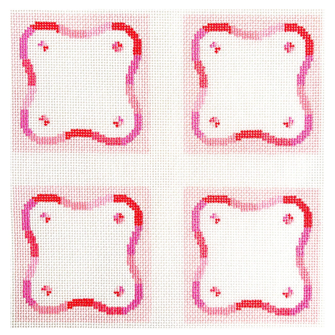 Pink Squiggle Coasters, Set of 4