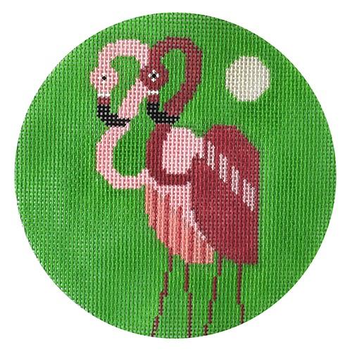 Flamingo Duo Round with Stitch Guide