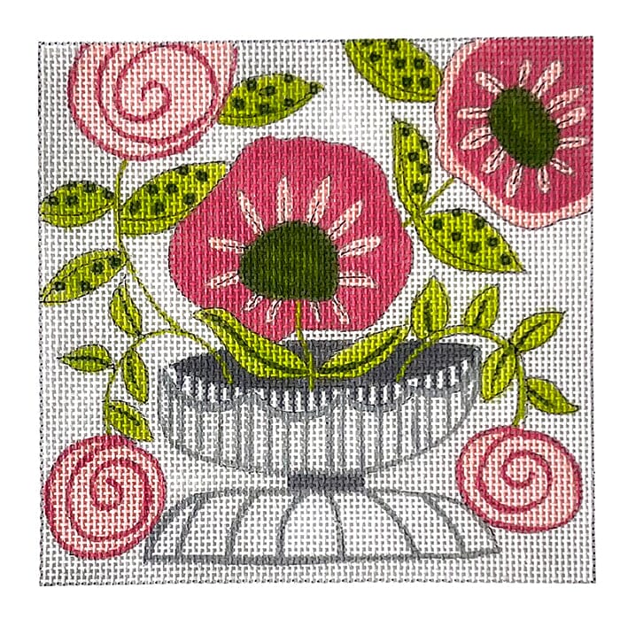 Vase with Pink Flowers