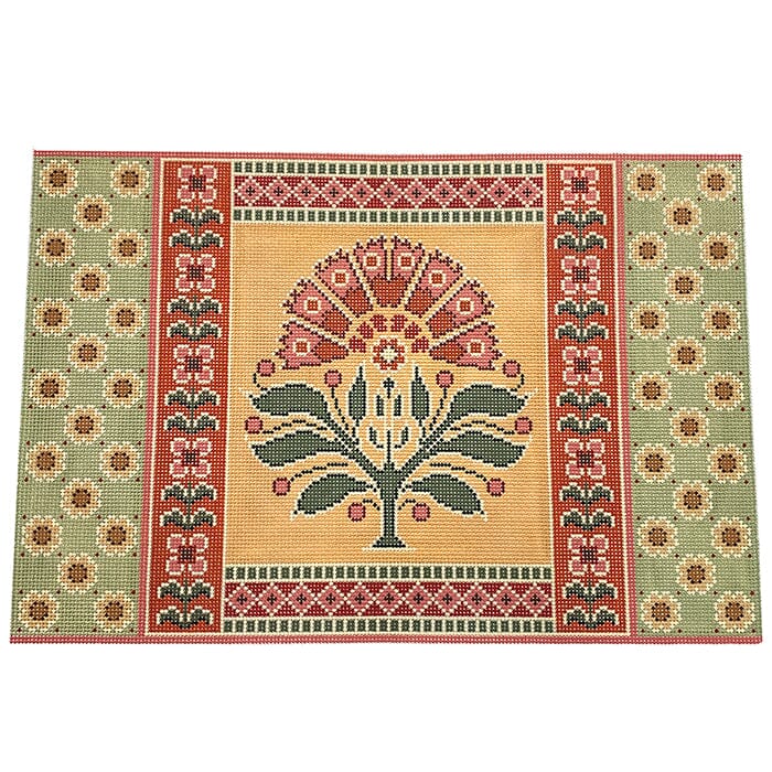 Venice Kidney Pillow in Tuscan Gold Red Pink