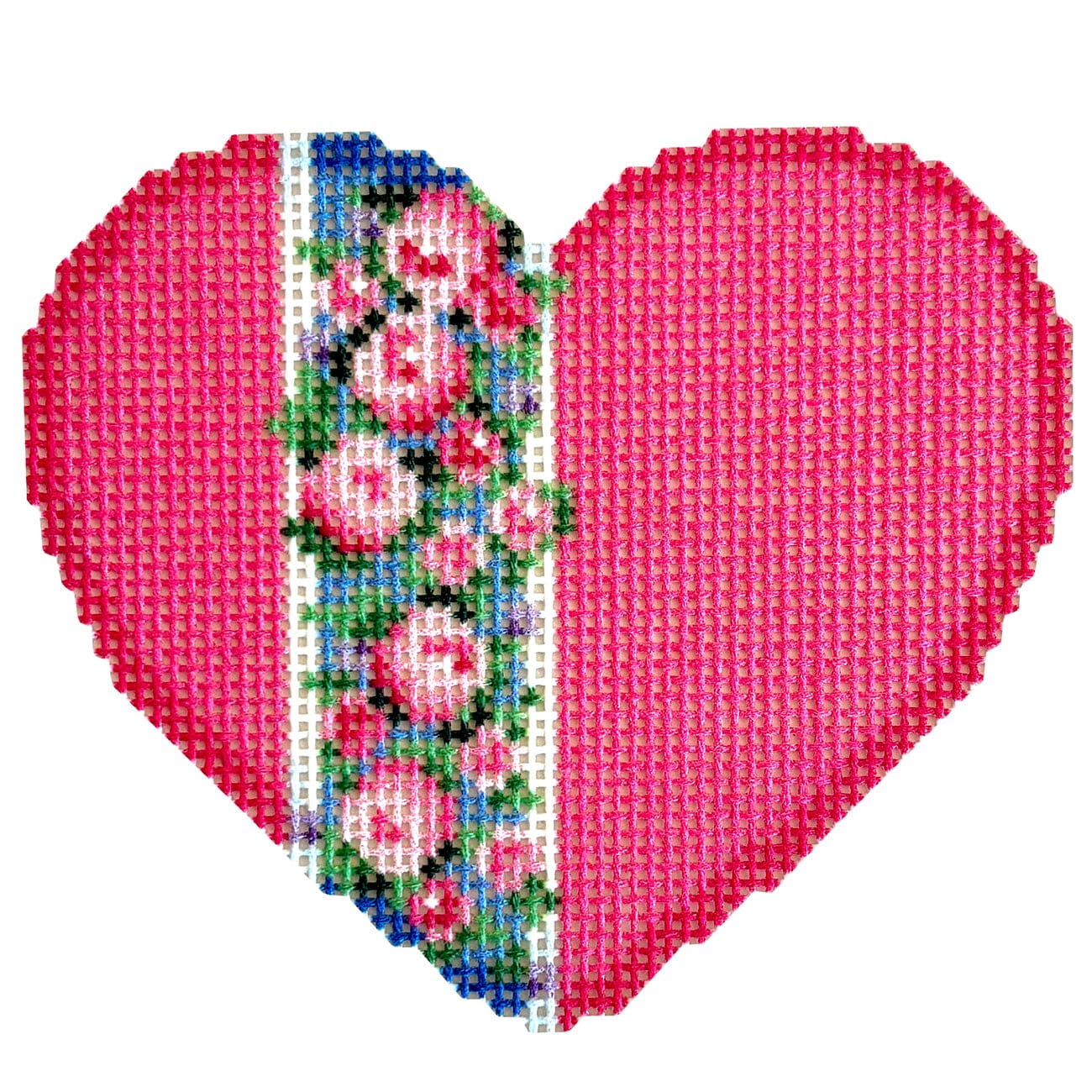 Vertical Rose Border Heart