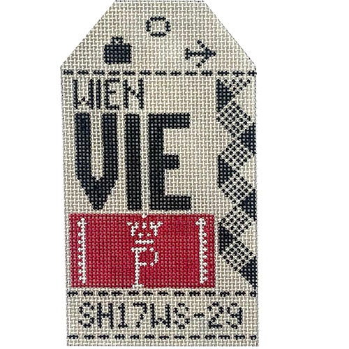Vienna VIE Retro Travel Tag