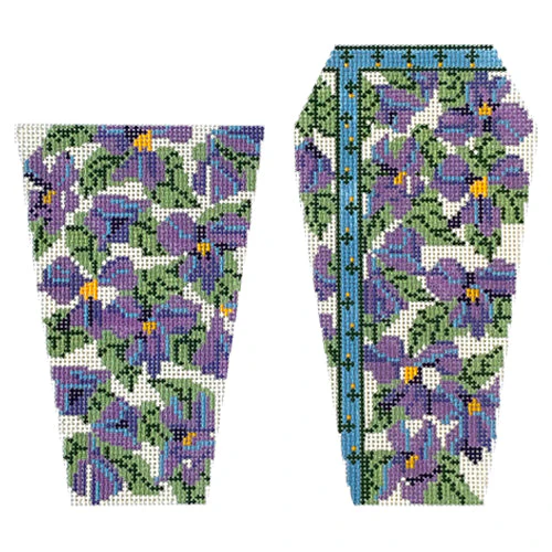 Violets Scissor Case - Ivory