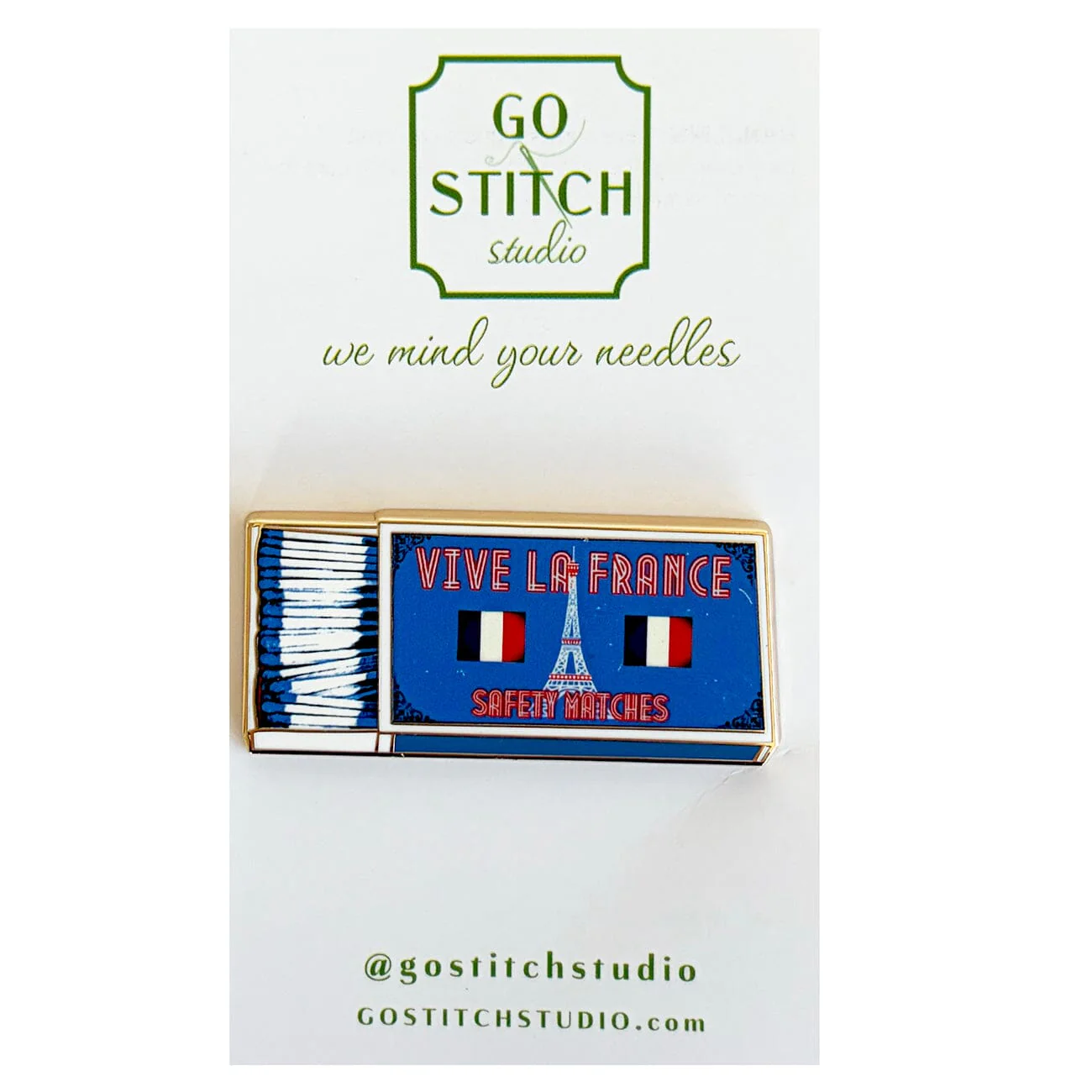 Vive la France Matchbox Needle Minder