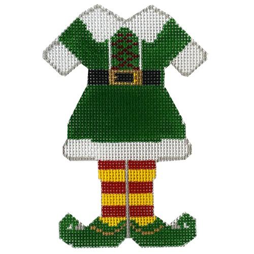 Mrs Elf Suit Ornament