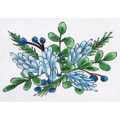 Blue Floral Spray