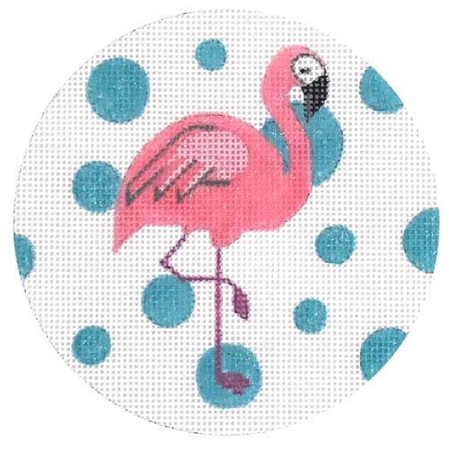 Flamingo Bubbles Round