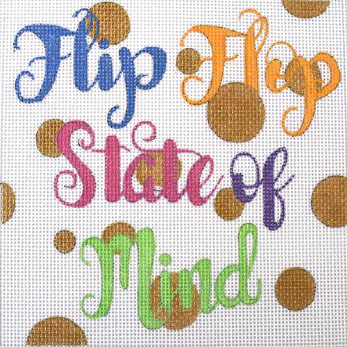 Flip Flop State of Mind Bubbles Square