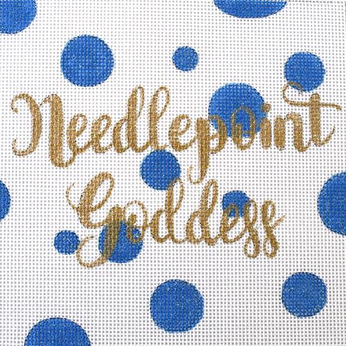 Needlepoint Goddess Bubbles Square