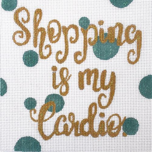 Shopping is my Cardio Bubbles Square