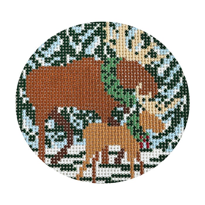 Walking in a Winter Moose-Land Round