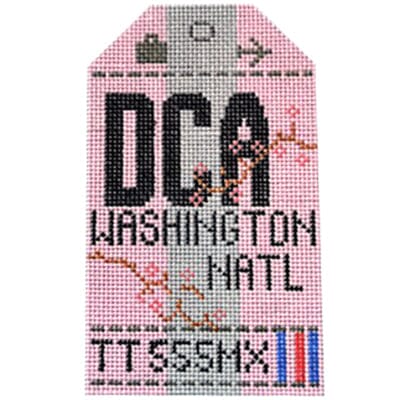 Washington DCA Retro Travel Tag