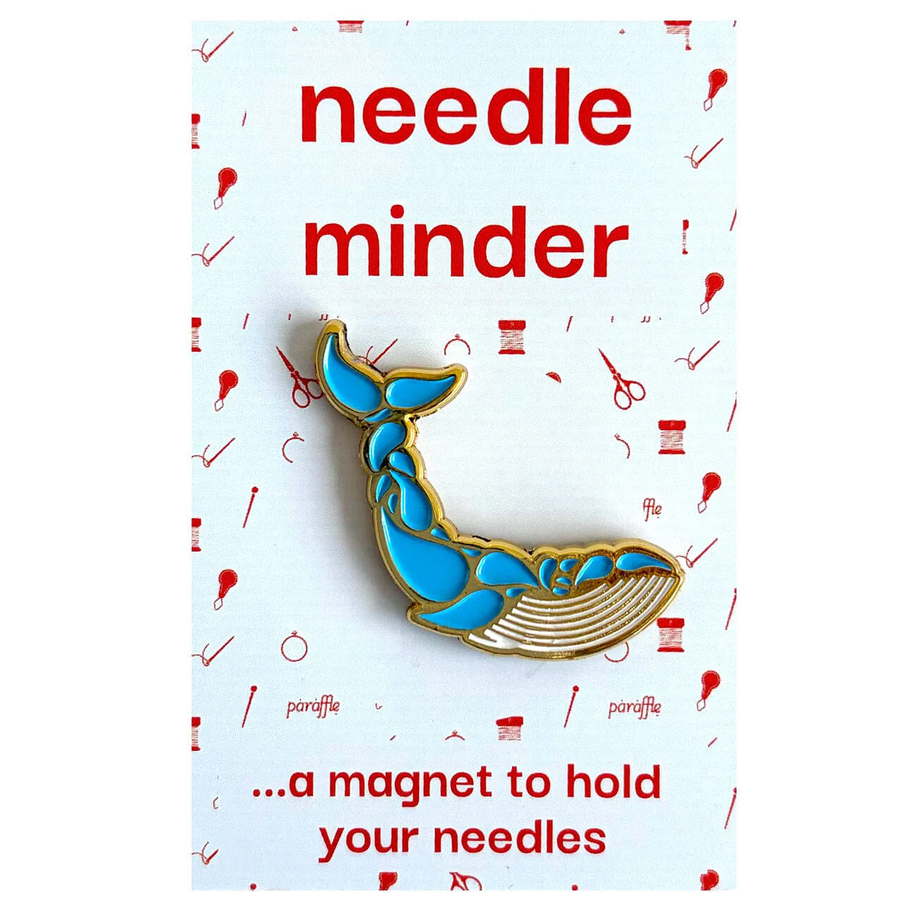 Whale Enamel Needle Minder