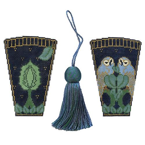 Charles' Blue Owls Scissor Case