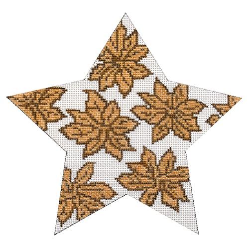 Poinsettia Star - Gold 6"