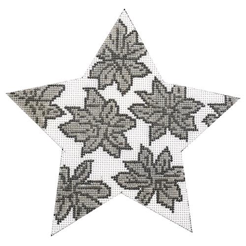 Poinsettia Star - Silver 6"