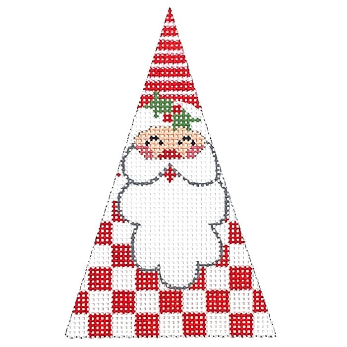 White and Red Checkered Santa - Triangle