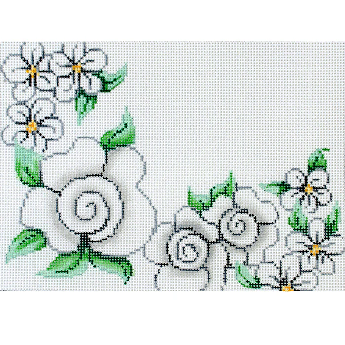 White Floral Sign