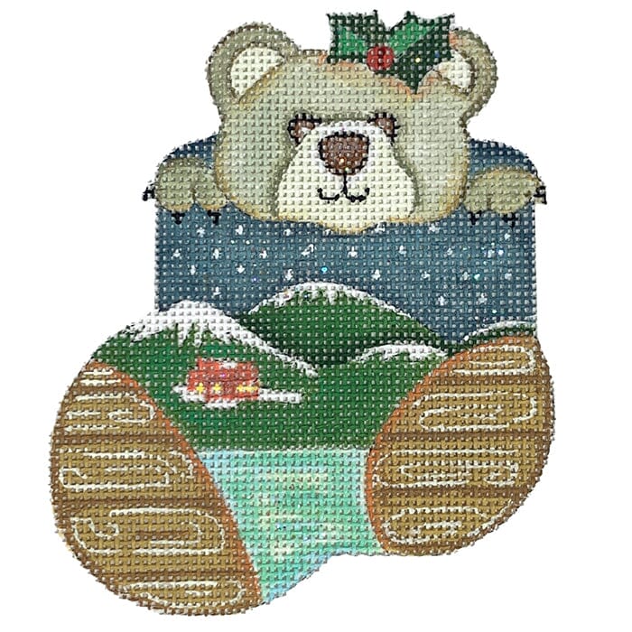 Wood Bear Mini Stocking