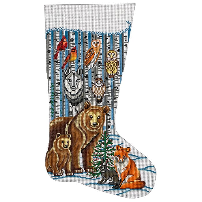 Woodland Animals and Birchtrees Stocking
