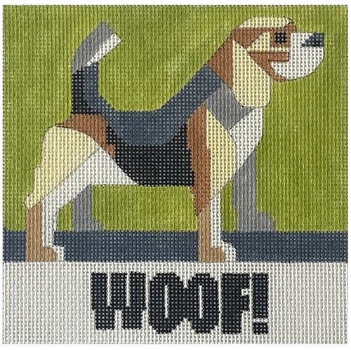 Woof! Abstract Dog on Lime