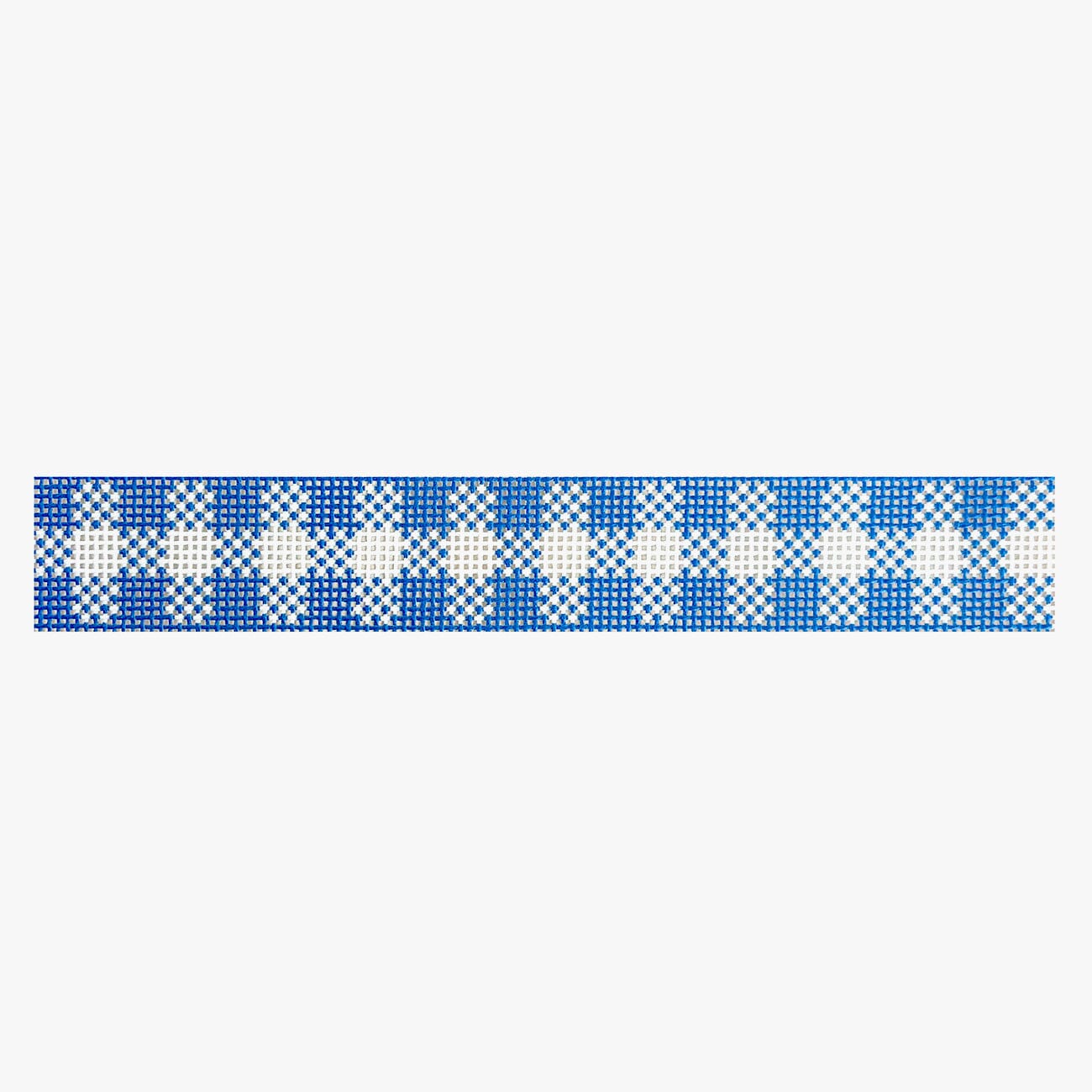 Woven Gingham Key Fob - Summer Blue