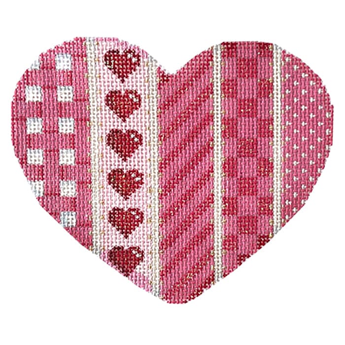 Woven/Hearts/Diagonal/Checks Large Heart