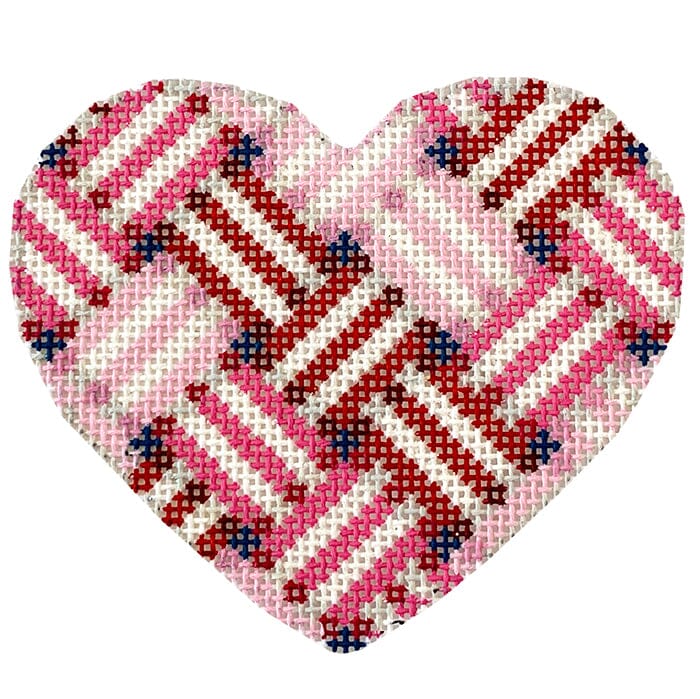 Woven Ribbon Heart/Red