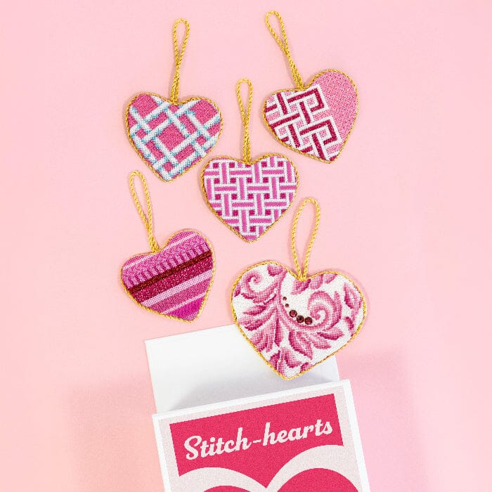 Pink Ombre Medium Heart with Stitch Suggestions - Image 2