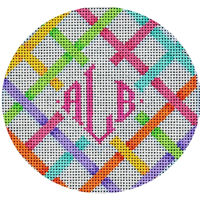 Woven Ribbon Round Monogram