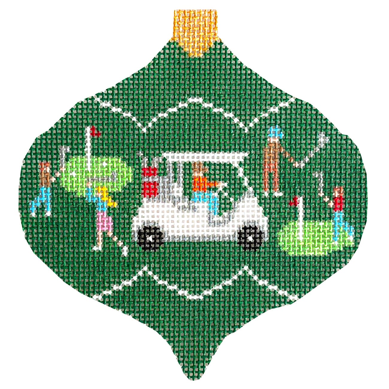 Xmas Ball with Golfers Ornament