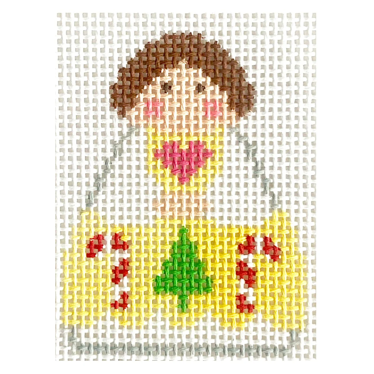 Yellow Angel with Candy Canes