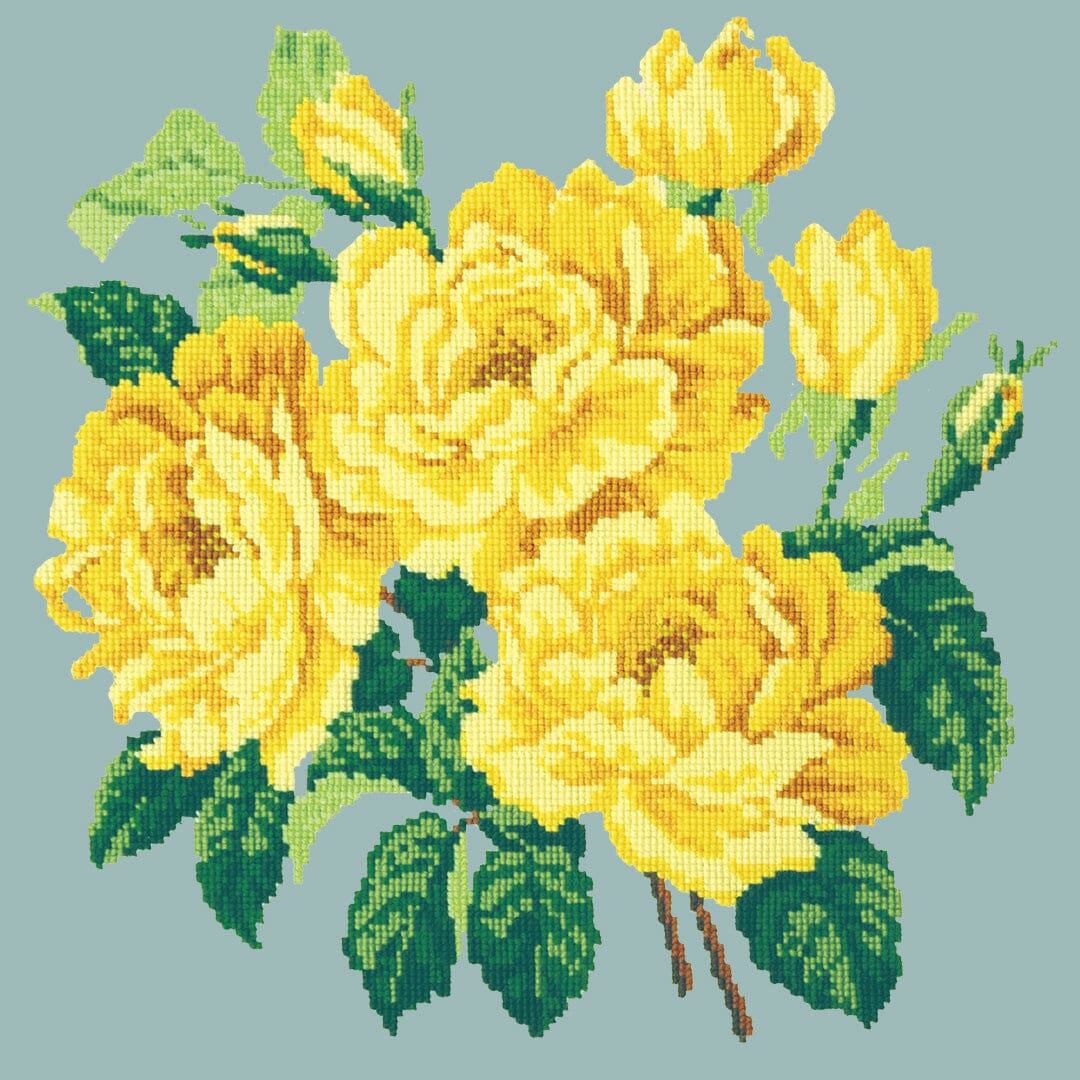 Yellow English Rose Needlepoint Kit - Image 10
