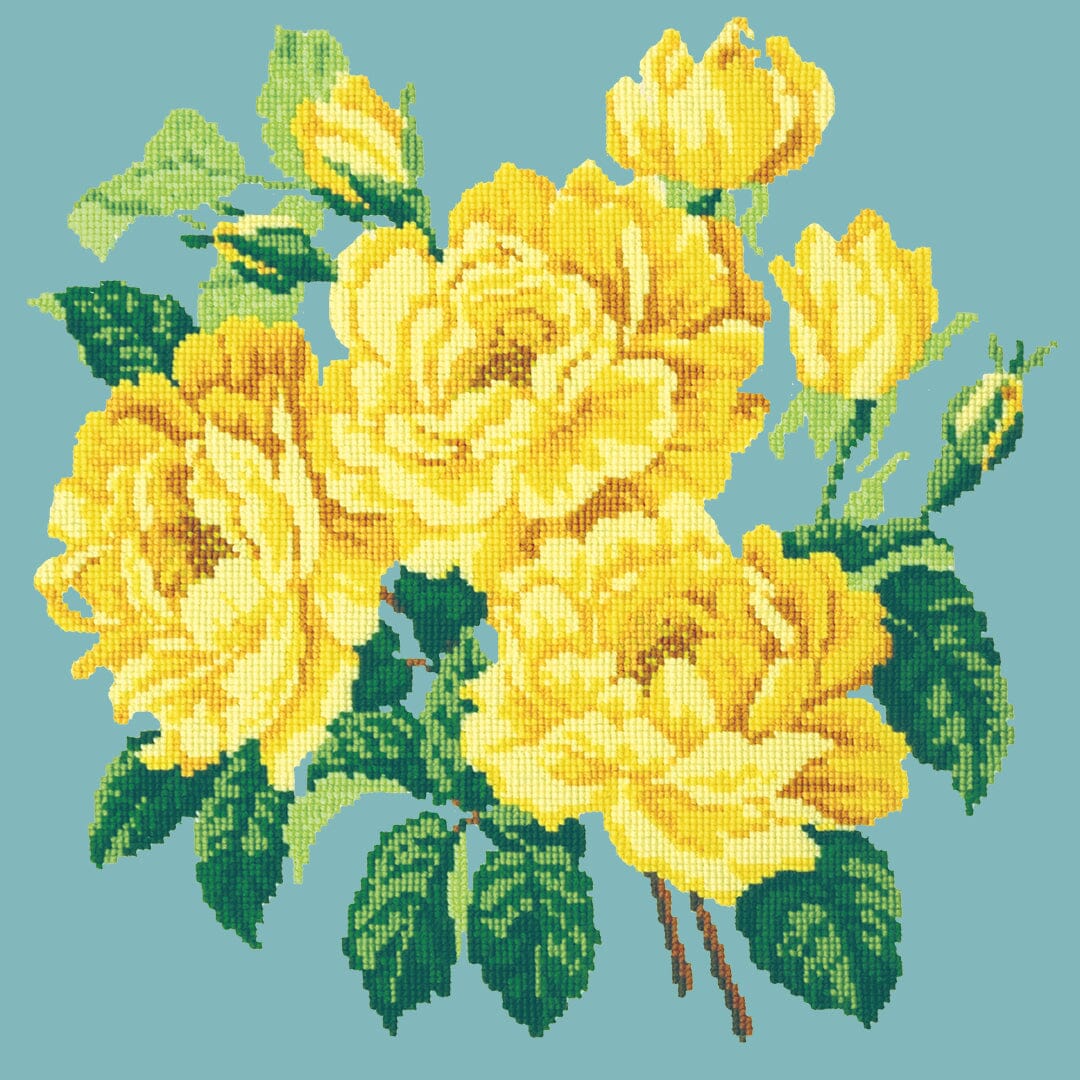 Yellow English Rose Needlepoint Kit - Image 11