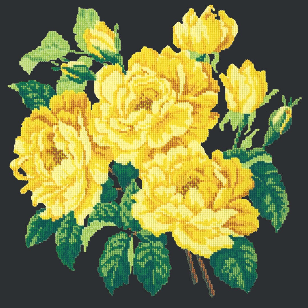 Yellow English Rose Needlepoint Kit - Image 14