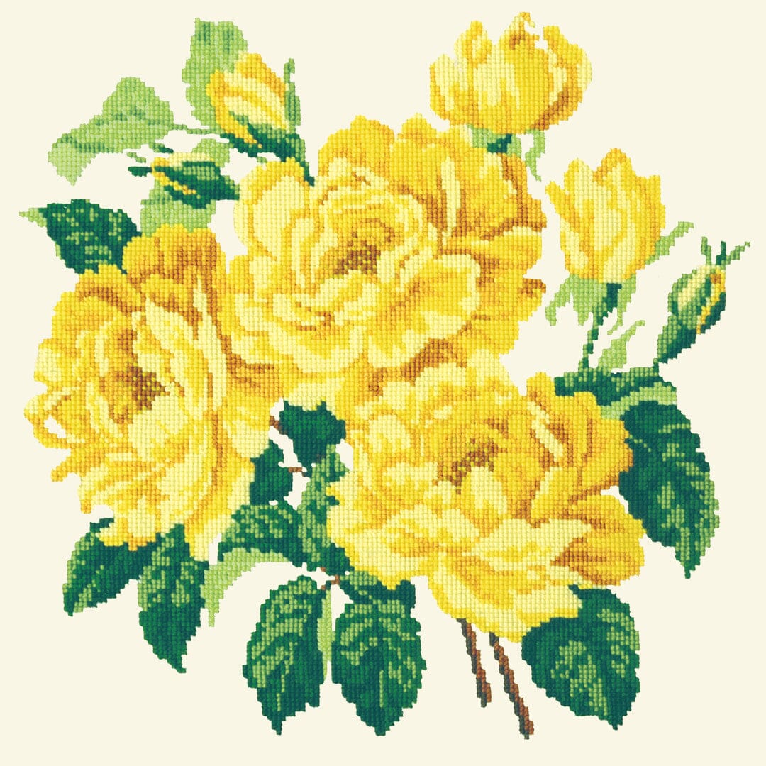 Yellow English Rose Needlepoint Kit - Image 16