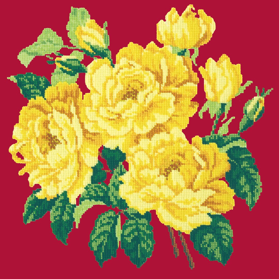 Yellow English Rose Needlepoint Kit - Image 18