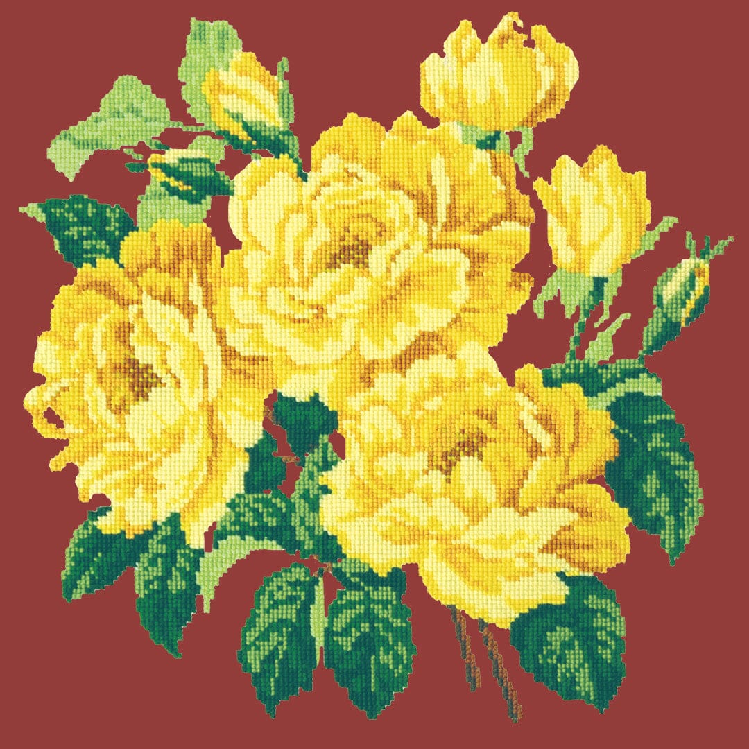 Yellow English Rose Needlepoint Kit - Image 19
