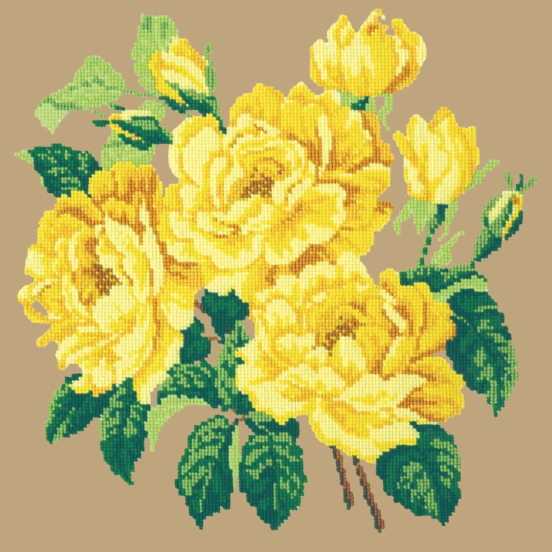 Yellow English Rose Needlepoint Kit - Image 2