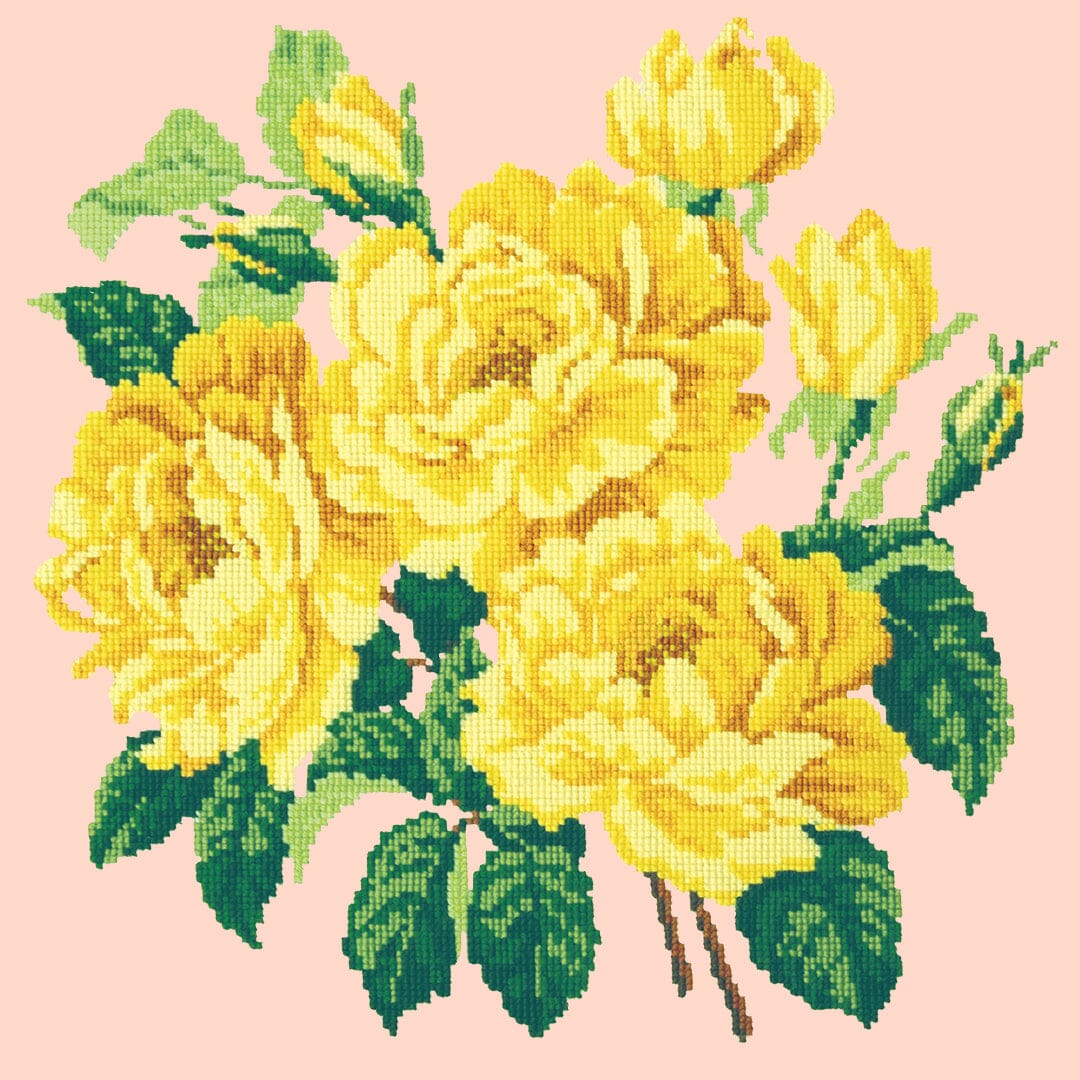 Yellow English Rose Needlepoint Kit - Image 21
