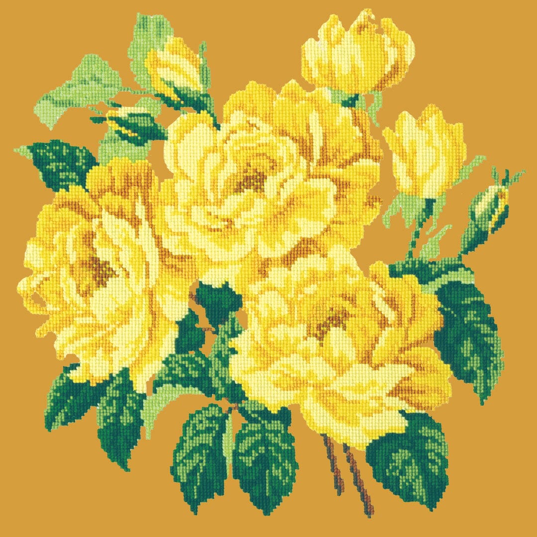 Yellow English Rose Needlepoint Kit - Image 3