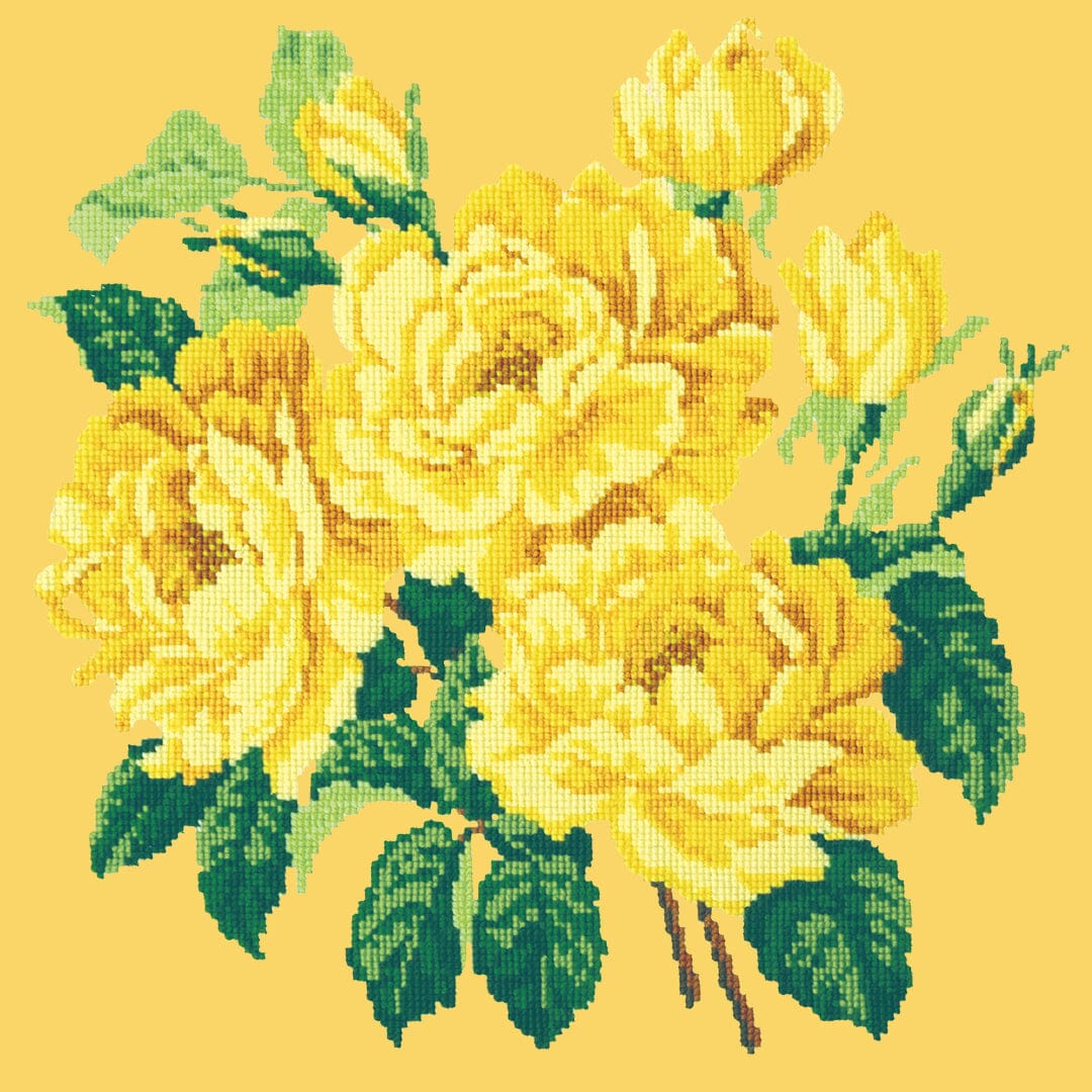 Yellow English Rose Needlepoint Kit - Image 4